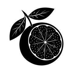 Grapefruit silhouette vector