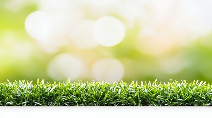 Obraz premium Vibrant Green Grass with Soft Bokeh Background