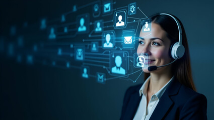 Holographic Headset for Digital Customer Support: Icons & Concept