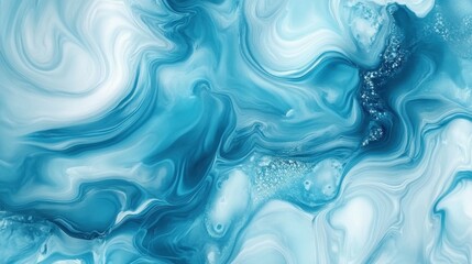 Obraz premium Abstract icy texture with shades of blue and white, suitable for backgrounds or design elements.