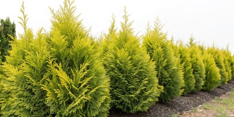 Golden Smaragd Thuja Planting Guide: Miniature Conifer Landscape Photography