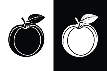 Sleek Peach Icon Minimalist Vector Design Template