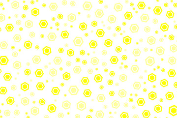 Elegant abstract hexagonal pattern in yellow and white, perfect for modern design, technology themes, and futuristic concepts.