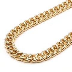 Obraz premium Gold Chain Necklace Close-up, High-Gloss Finish, Luxury Jewelry Jewelry, Gold chain