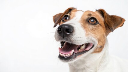 Happy Dog Close Up, Dog Face Portrait, Canine Joy, Pet Photography,  Smiling Dog Photo