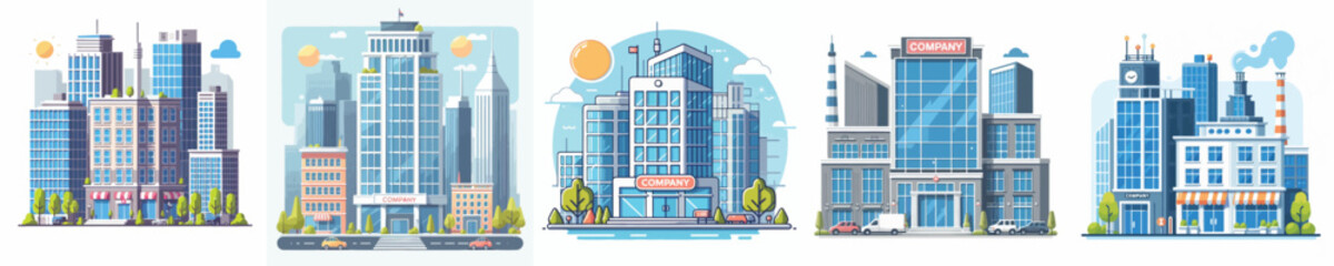 Vector of a corporate building.