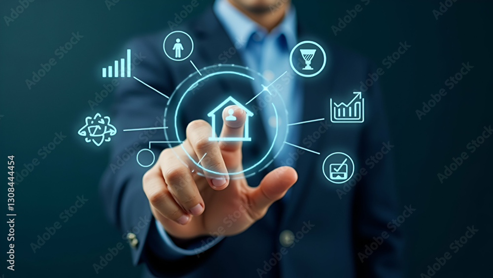 Poster unlock data-driven recruitment insights: enhance talent acquisition with animated hiring icons