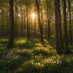 Fototapeta premium morning in the woods