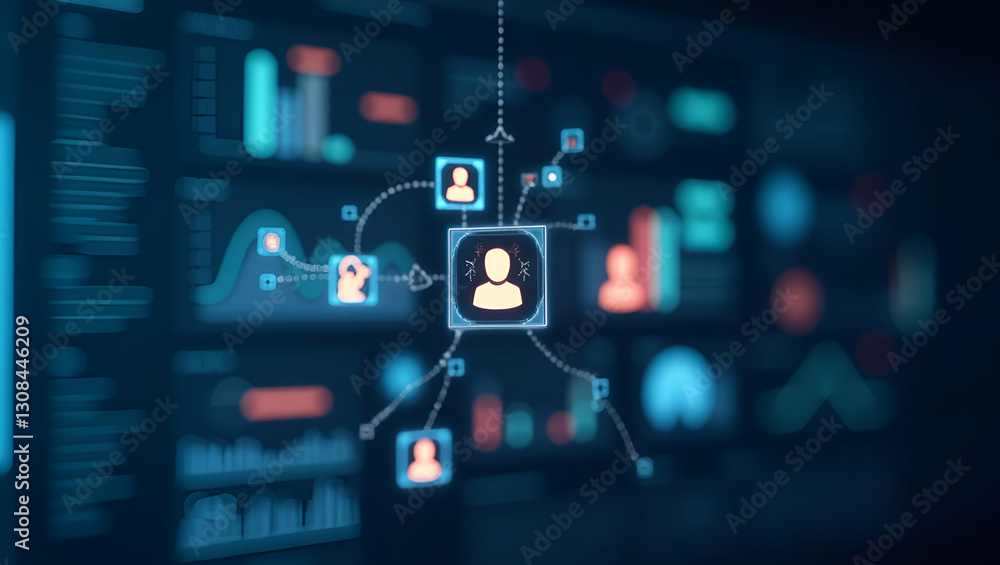 Poster interactive floating icons for crm dashboard: boost customer engagement
