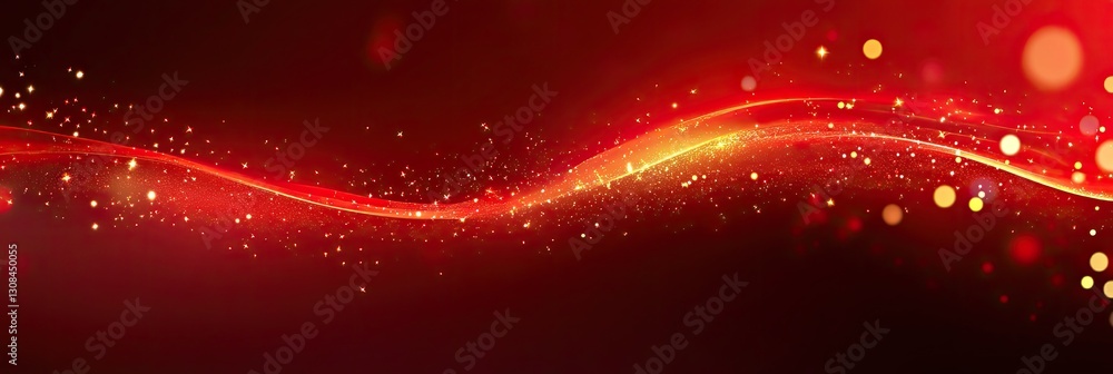 Poster red glowing wave abstract background