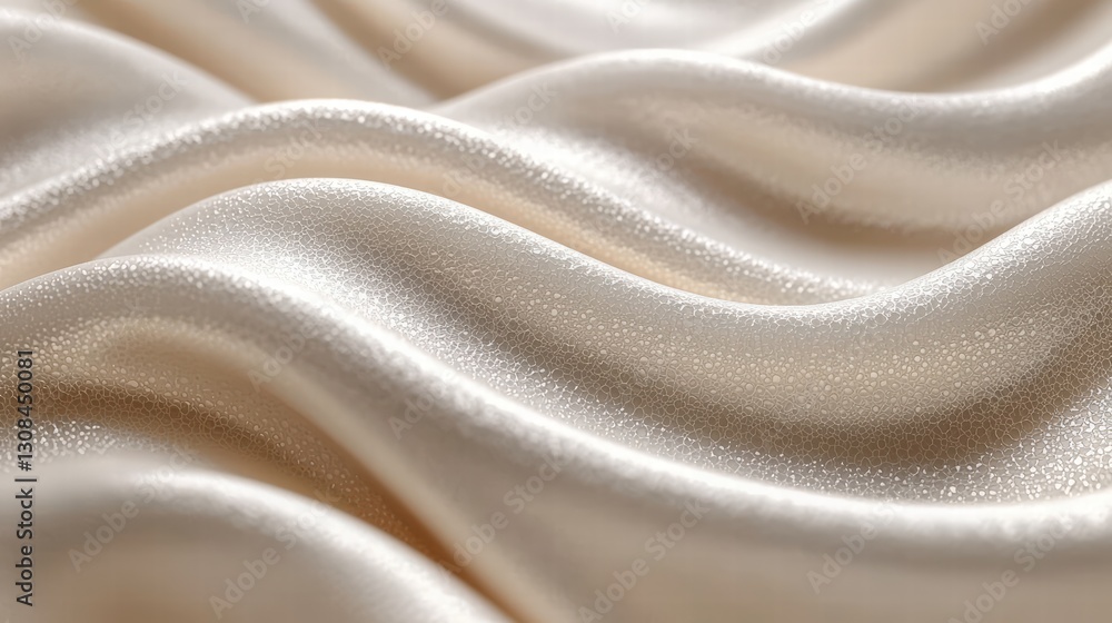Poster Soft and smooth white fabric draped elegantly with a subtle texture creating a calming atmosphere