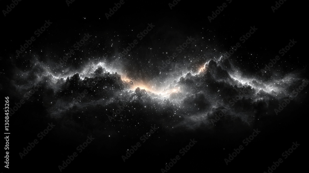 Poster stunning nebula in outer space captured with vibrant colors and intricate cosmic patterns and forms
