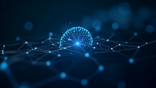 Flat Neural network graphics and machine learning models symbolizing AI powered solutions and advanced technologies concept as Neural network graphics and machine learning models represent AI powered 