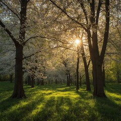 Fototapeta premium morning in the park