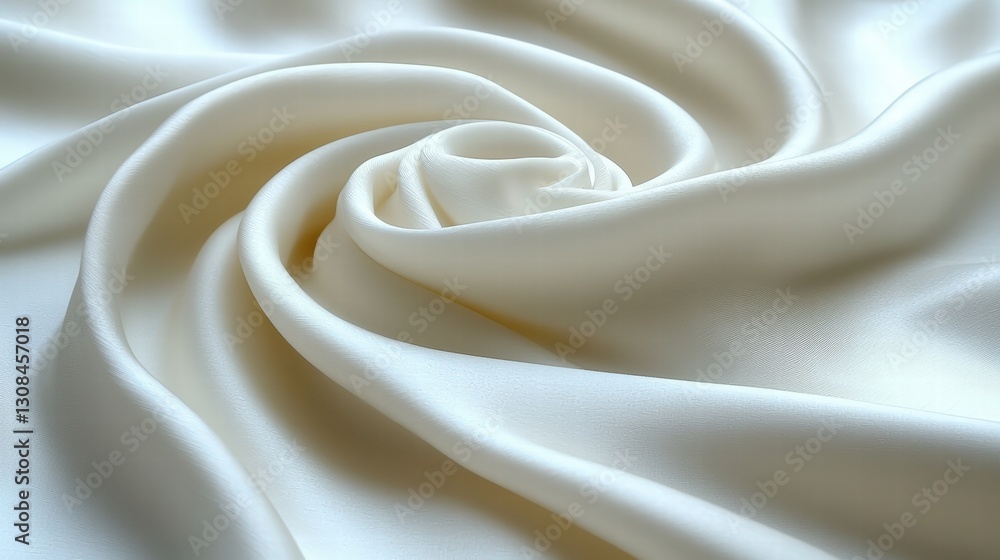 Poster soft and elegant white fabric draped gracefully on a table creating a serene and timeless atmosphere