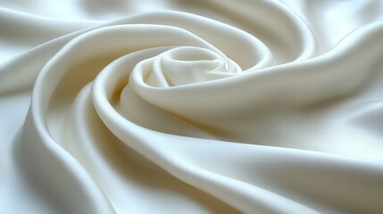 Obraz premium Soft and elegant white fabric draped gracefully on a table creating a serene and timeless atmosphere