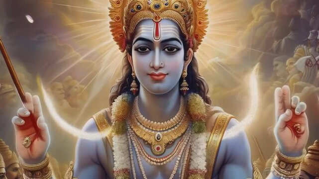 Lord vishnu in vishnuavatar form in mahabharat