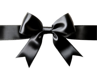black bow on a transparent background