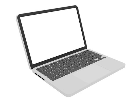 右向きのノートパソコン（画面透過）Right-facing Laptop - Transparent screen