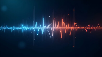 Luminous Holographic Waveform: A Modern Digital Interface for Voice-Based Interaction - Cute Vector Illustration for Smart Business Solutions