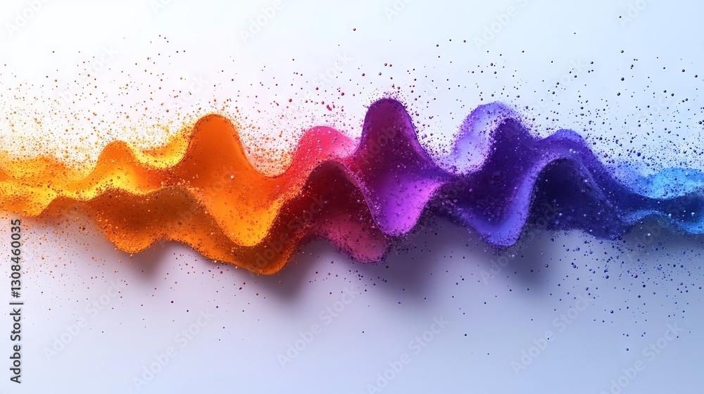 Poster dynamic voice message icon with pause indicator and speech sound wave for mobile messenger, online r