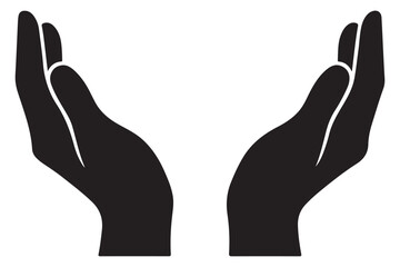 Supportive hands illustration representing care love kindness and protection