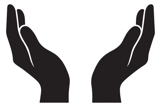 Supportive hands illustration representing care love kindness and protection