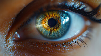 Cataract development observed in a patient's eye revealing a cloudy lens and colorful iris characteristics