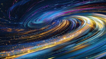Abstract Spiral of Light and Colors