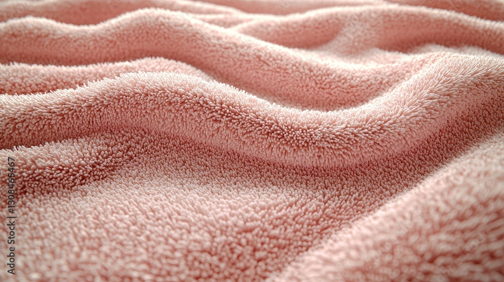 Poster a bright pink towel folded neatly on a bathroom countertop with subtle textures and patterns