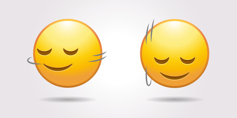 Head shaking emoji icon. Yes and no. Agree and disagree.