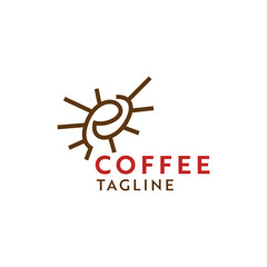 Sunrise Coffee Logo with Letter R for Morning Energy & Café Branding
