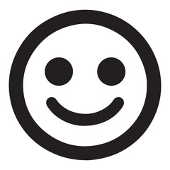 Simple Smiling Face Vector Icon Perfect for Positive Feedback Design