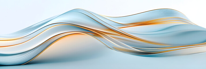 Fototapeta premium Blue flowing technology art background