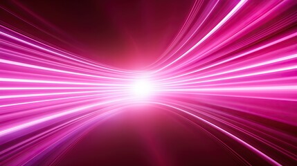 Elegant Pink Abstract Background with Curved Lines and Glowing Light Effects. Soft Gradient from Purple to Red Adds Depth and Movement