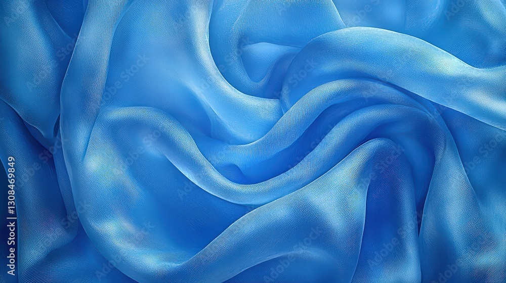 Aufkleber a soft blue fabric smoothly draped over a surface creating an elegant and serene appearance