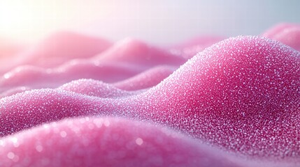 Delicate and sweet pink sugar poured generously over a clean white surface creating a soft texture