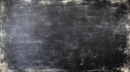 Obraz premium Blank Chalkboard Surface with Scratch Marks and Texture Background