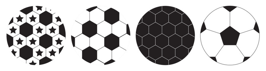 Bold Football Vectors in Black and White