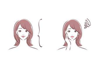 美容について悩む女性　正面