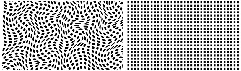 Charcoal splashes, black dotwork grain texture, abstract stipple sand effect, gradient from dots isolated on white background. Vector illustration.