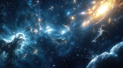 Obraz premium Cosmic Nebula and Galaxy Formation