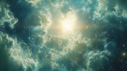 Fototapeta premium Nebula with Stars and Light