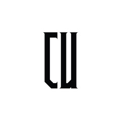 CU monogram logo design letter text name symbol monochrome logotype alphabet character simple logo