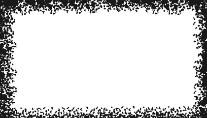 Ink stain, blotchy frame. Vector hand drawn illustration.