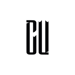 CU monogram logo design letter text name symbol monochrome logotype alphabet character simple logo