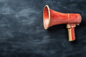 Chalkboard Study: Loudspeaker Announcing Temperament with Artistic Note Drawing