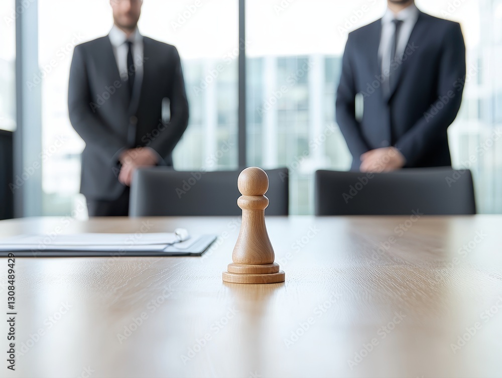 Poster elegant chess piece on table capturing strategic concepts in business and technology related to proo