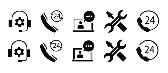 Obraz premium Support Service Icons