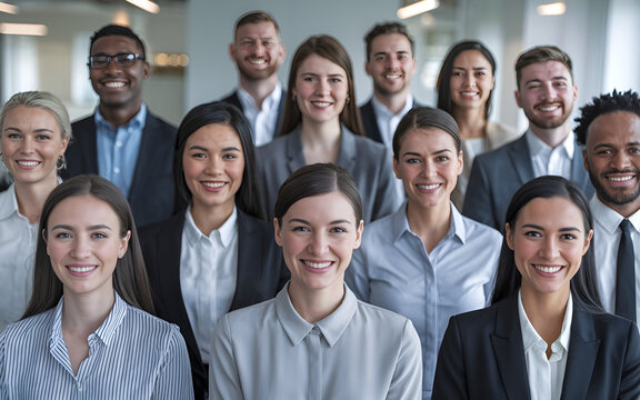 Diverse Office Team Collaborating in a Modern Workplace